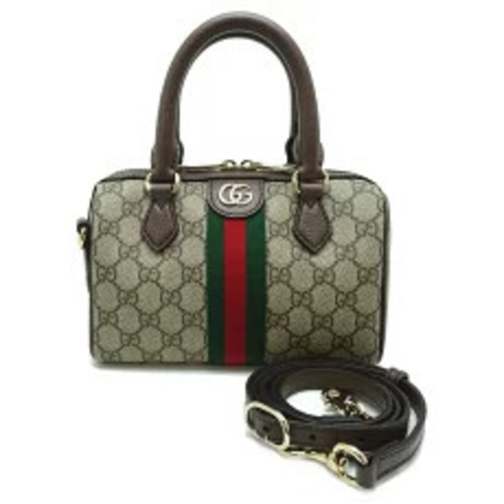 Gucci Boston Bag Handbag GG Supreme Beige